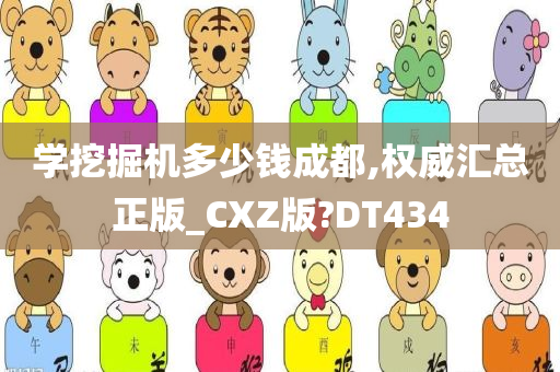 学挖掘机多少钱成都,权威汇总正版_CXZ版?DT434