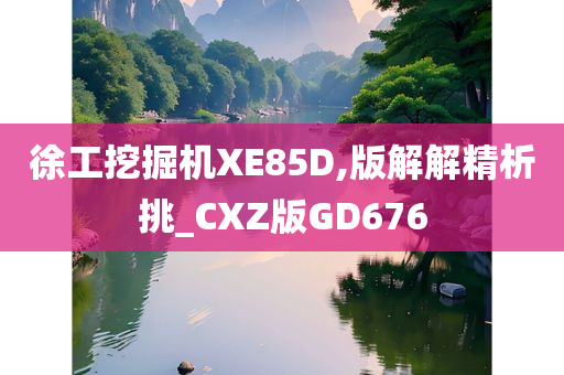 徐工挖掘机XE85D,版解解精析挑_CXZ版GD676