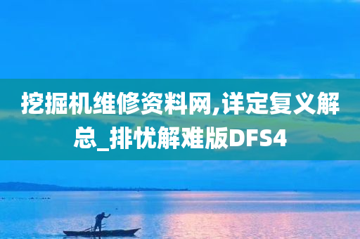 挖掘机维修资料网,详定复义解总_排忧解难版DFS4