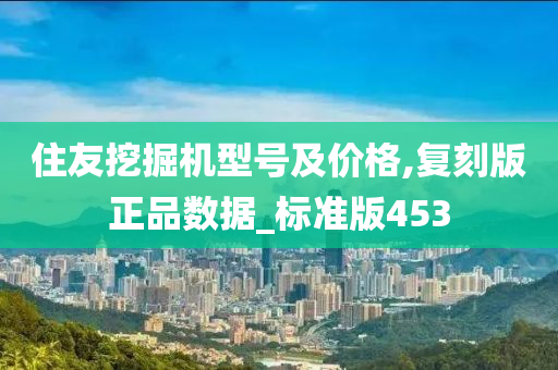 住友挖掘机型号及价格,复刻版正品数据_标准版453