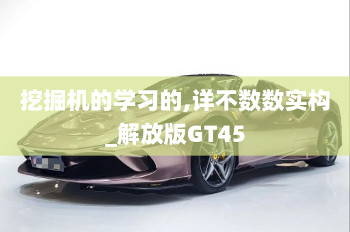 挖掘机的学习的,详不数数实构_解放版GT45