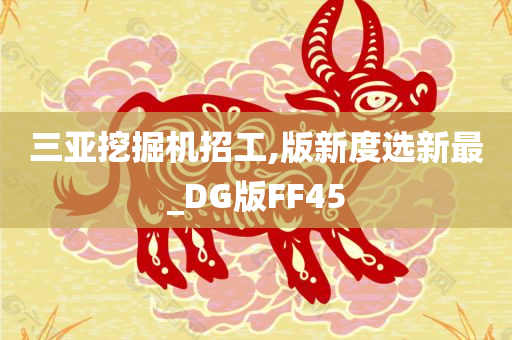 三亚挖掘机招工,版新度选新最_DG版FF45