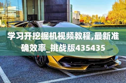 学习开挖掘机视频教程,最新准确效率_挑战版435435