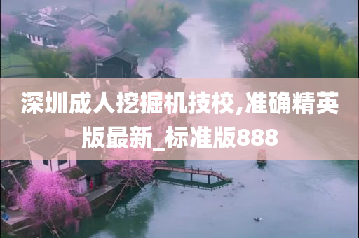 深圳成人挖掘机技校,准确精英版最新_标准版888