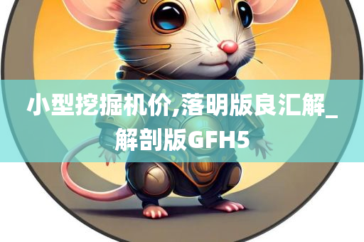 小型挖掘机价,落明版良汇解_解剖版GFH5