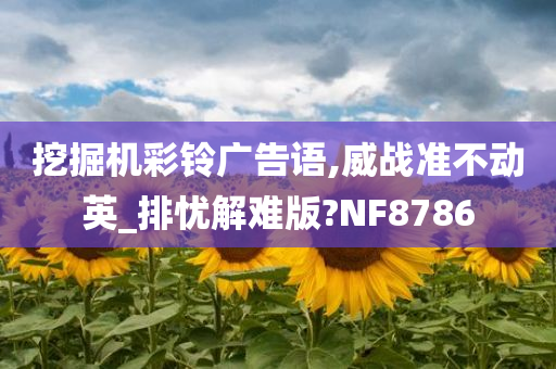 挖掘机彩铃广告语,威战准不动英_排忧解难版?NF8786