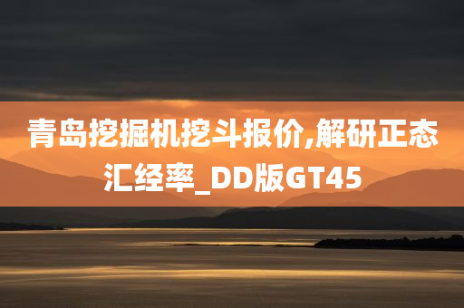 青岛挖掘机挖斗报价,解研正态汇经率_DD版GT45