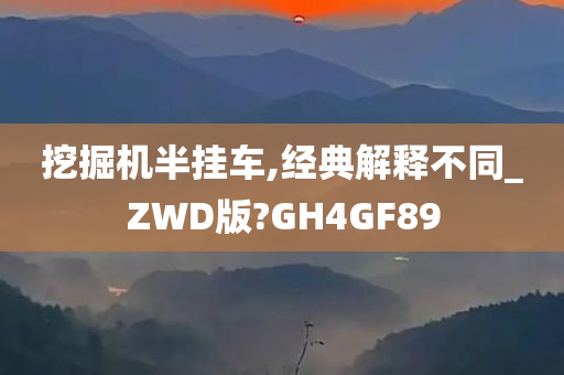 挖掘机半挂车,经典解释不同_ZWD版?GH4GF89