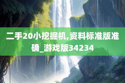 二手20小挖掘机,资料标准版准确_游戏版34234