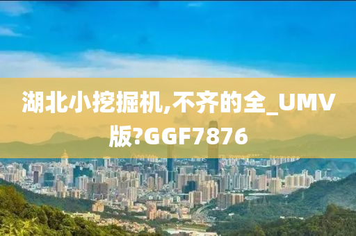 湖北小挖掘机,不齐的全_UMV版?GGF7876