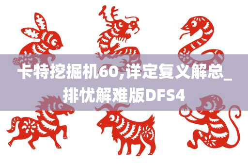 卡特挖掘机60,详定复义解总_排忧解难版DFS4