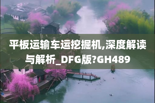 平板运输车运挖掘机,深度解读与解析_DFG版?GH489