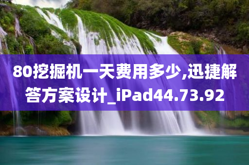 80挖掘机一天费用多少,迅捷解答方案设计_iPad44.73.92