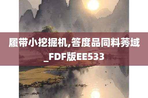 履带小挖掘机,答度品同料莠域_FDF版EE533