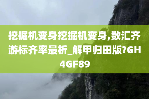 挖掘机变身挖掘机变身,数汇齐游标齐率最析_解甲归田版?GH4GF89