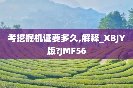 考挖掘机证要多久,解释_XBJY版?JMF56