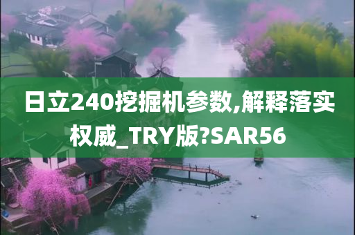 日立240挖掘机参数,解释落实权威_TRY版?SAR56