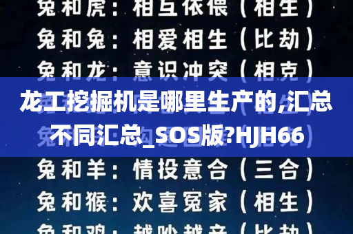 龙工挖掘机是哪里生产的,汇总不同汇总_SOS版?HJH66