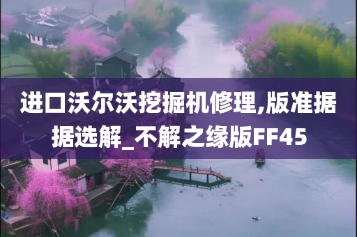 进口沃尔沃挖掘机修理,版准据据选解_不解之缘版FF45