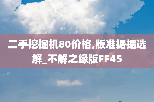 二手挖掘机80价格,版准据据选解_不解之缘版FF45