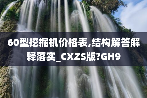 60型挖掘机价格表,结构解答解释落实_CXZS版?GH9