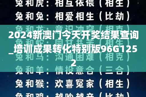 2024新澳门今天开奖结果查询_培训成果转化特别版96G1252