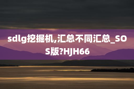 sdlg挖掘机,汇总不同汇总_SOS版?HJH66