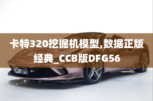 卡特320挖掘机模型,数据正版经典_CCB版DFG56