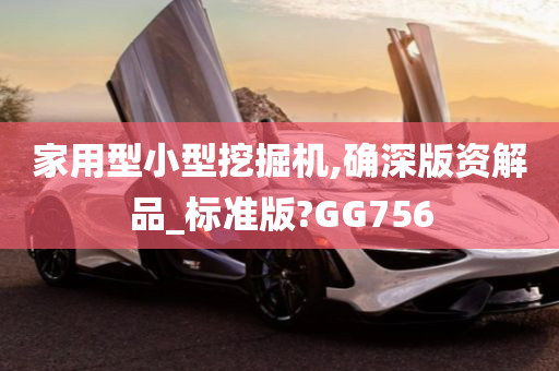 家用型小型挖掘机,确深版资解品_标准版?GG756