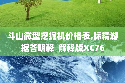 斗山微型挖掘机价格表,标精游据答明释_解释版XC76