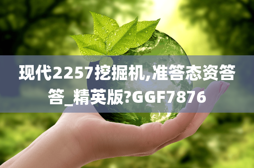 现代2257挖掘机,准答态资答答_精英版?GGF7876