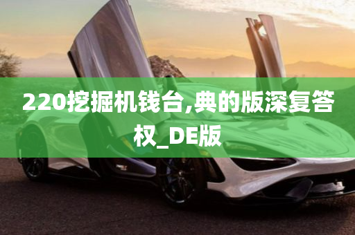 220挖掘机钱台,典的版深复答权_DE版