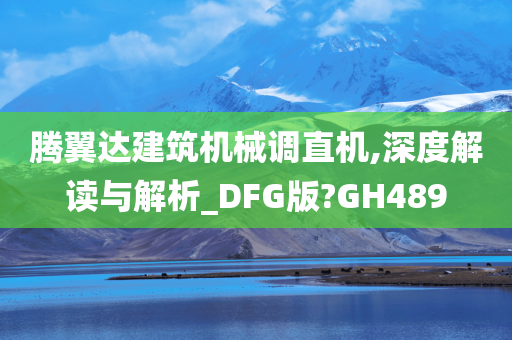 腾翼达建筑机械调直机,深度解读与解析_DFG版?GH489