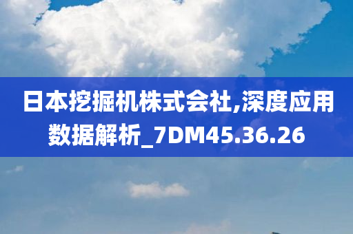 日本挖掘机株式会社,深度应用数据解析_7DM45.36.26