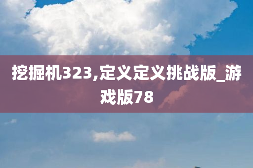 挖掘机323,定义定义挑战版_游戏版78