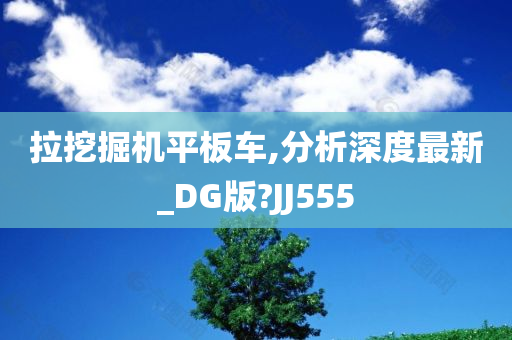 拉挖掘机平板车,分析深度最新_DG版?JJ555