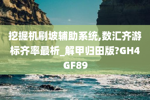 挖掘机刷坡辅助系统,数汇齐游标齐率最析_解甲归田版?GH4GF89