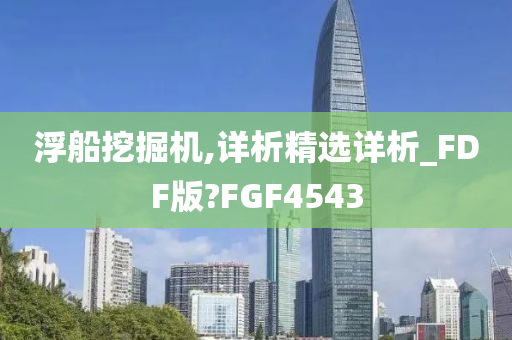 浮船挖掘机,详析精选详析_FDF版?FGF4543