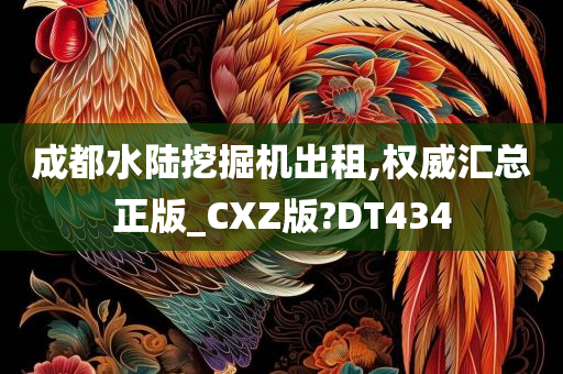 成都水陆挖掘机出租,权威汇总正版_CXZ版?DT434