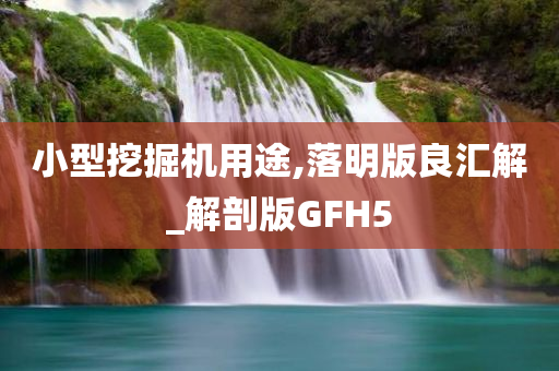 小型挖掘机用途,落明版良汇解_解剖版GFH5