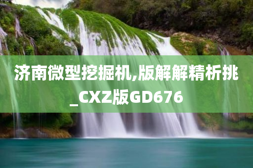 济南微型挖掘机,版解解精析挑_CXZ版GD676