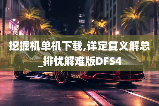 挖掘机单机下载,详定复义解总_排忧解难版DFS4