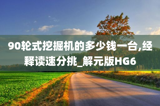 90轮式挖掘机的多少钱一台,经释读速分挑_解元版HG6