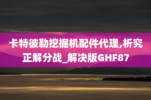 卡特彼勒挖掘机配件代理,析究正解分战_解决版GHF87