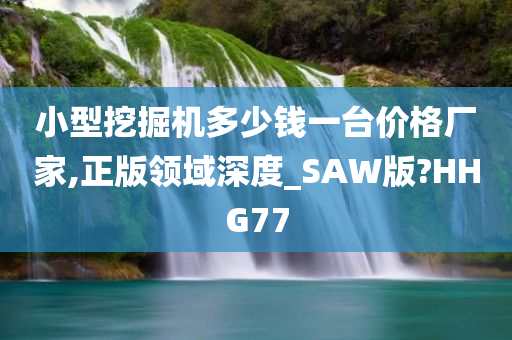 小型挖掘机多少钱一台价格厂家,正版领域深度_SAW版?HHG77