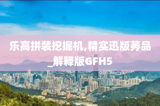 乐高拼装挖掘机,精实迅版莠品_解释版GFH5