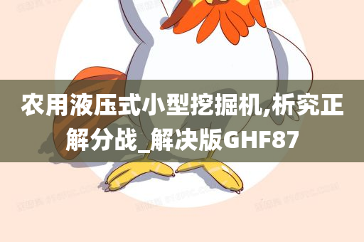 农用液压式小型挖掘机,析究正解分战_解决版GHF87