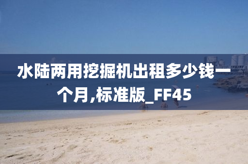 水陆两用挖掘机出租多少钱一个月,标准版_FF45