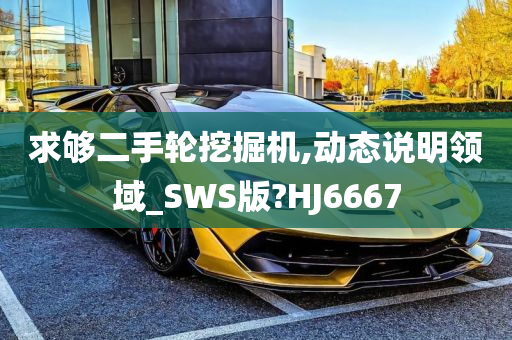 求够二手轮挖掘机,动态说明领域_SWS版?HJ6667