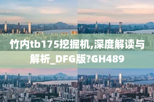 竹内tb175挖掘机,深度解读与解析_DFG版?GH489